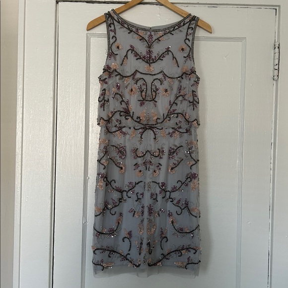 Adrianna Papell Sleeveless Beaded Blouson Dress - Picture 4 of 10